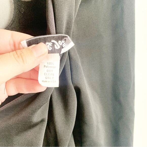 VTG Dave & Johnny 1980s Prom Dress Mesh Neckline Oversized Bow 9/10 JR HOCO Prom - Picture 11 of 15